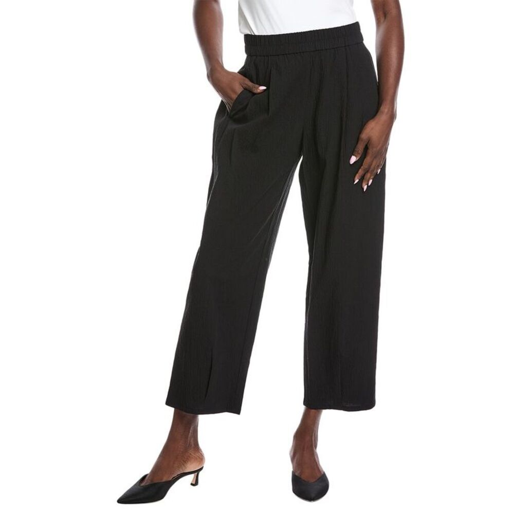 Eileen Fisher Womens  Wide Leg Pant, Black